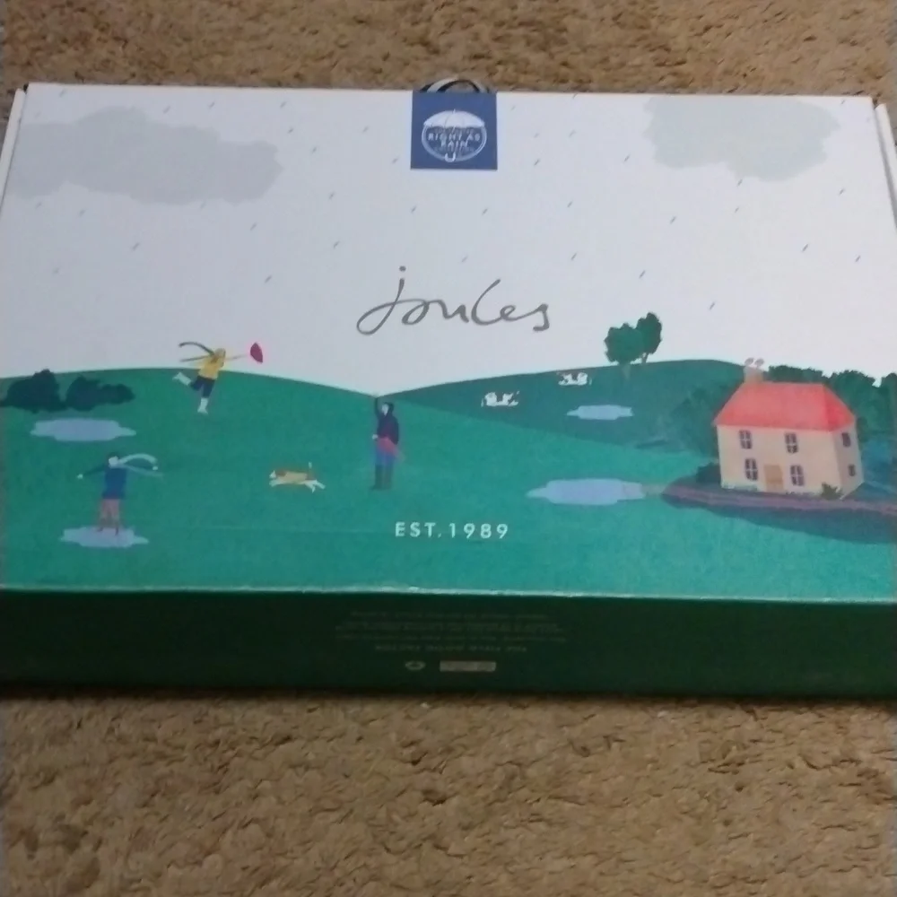 NIB Joules Welly Print Cheetah Stripe Rain Boots